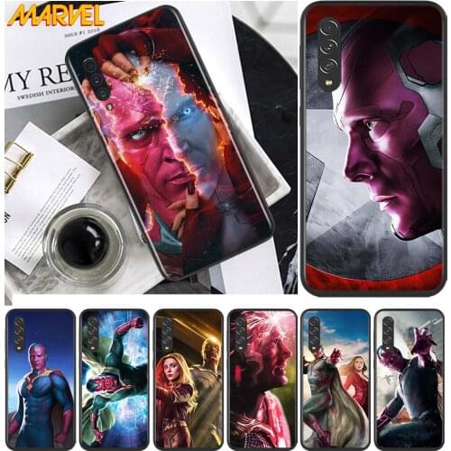 Vision marvel hero for Samsung Galaxy A90 A80 A70 A60 A50 M60 M40 A20E A2Core A10S A10E Silicon Soft Black Phone Case
