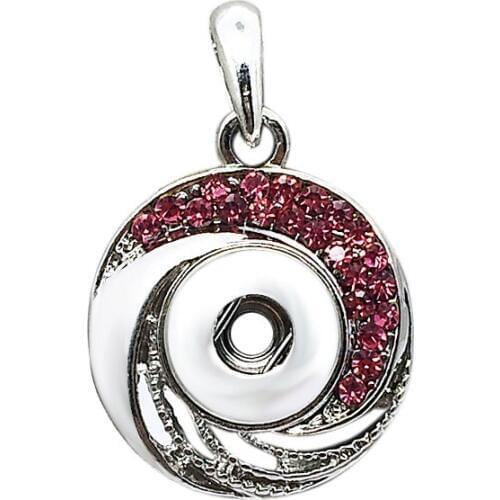 High quality flower 046 Snap Button Jewelry Pendants Necklace Interchangeable Charm Jewelry For Women(fit 12mm button)
