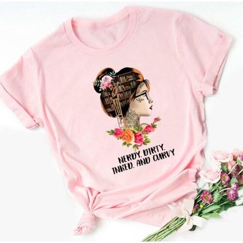 Novelty women t-shirt books girls readers graphic print t shirt femme humor aesthetic camiseta muje tshirt white pink tops