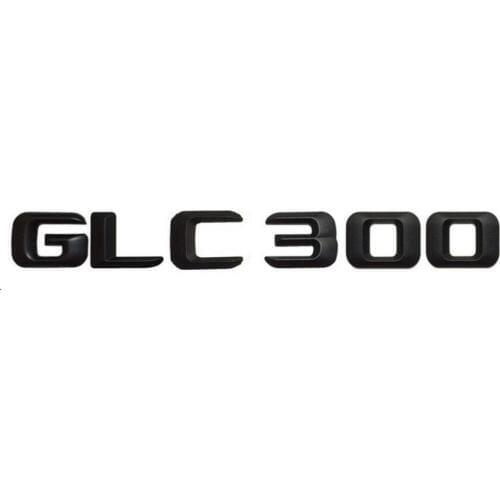 Matt Black " GLC 300 " Car Trunk Rear Letters Words Number Badge Emblem Decal Sticker for Mercedes Benz GLC300 Class GLC300