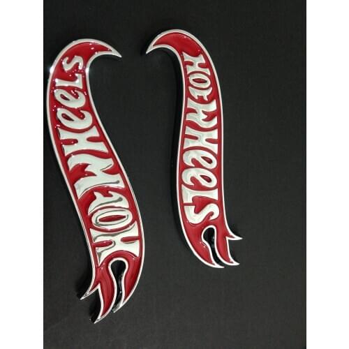 10 pairs Chrome Hot Wheels Flames Emblem Badge Hot Rod, Mustang, Camaro