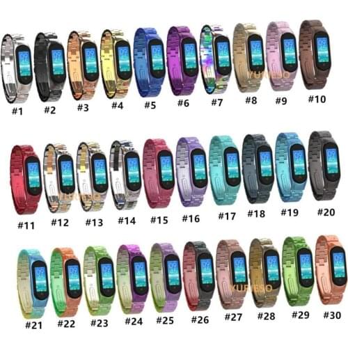 150PCS For Mi Band 5 6 Strap Metal Stainless Steel For Xiaomi Mi Band 6 5 Strap Compatible Bracelet Wristband