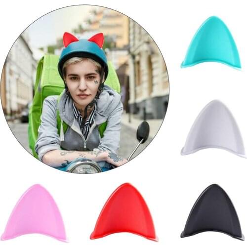 2PCS/Set Car Motorcycle Helmet Cat Ears Motocross Full Face Off Road Helmet Decoration Sticker Cosplay Car Accessori Car styling