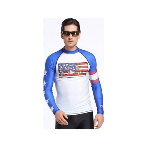 2017 diving suits male long sleeves split quick dry jellyfish clothes sun clothes fast dry T shirt swimsuit snorkeling