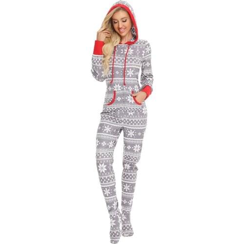 2021 Matching Family Halloween Pajama Set Zipper Front Hooded Footed One-Piece Pjs Loungewear Sleepwear S-XXL