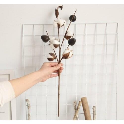 3pcs/lot Simulation 5 head cotton branches flowers artificial plants home wedding road lead flower decoration wall fake flower