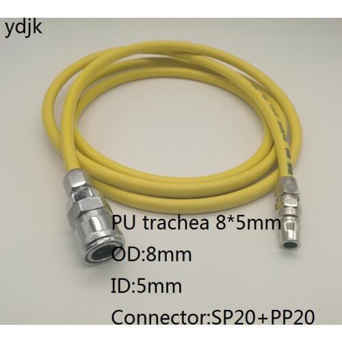 5 10 15 20 meters PU 8mm x 5mm Polyurethane Air Compressor Hose Tube Flexible Air Tool 8*5 MM With Connector SP20+PP20