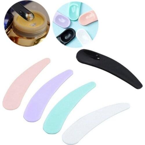 5pcs/set Mini Cosmetic Spatula Curved Scoop Eye Cream Spoon Mask Face Beauty Kits Makeup Stick Tool T9J2