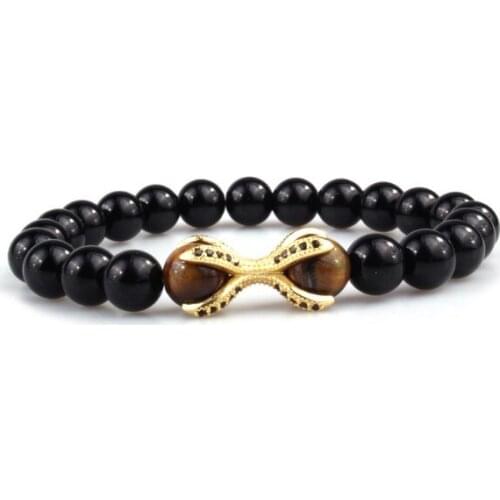 8mm black multicolor Agate Chakra Healing Reiki Buddha Yoga Bracelet elastic adjustable Volcanic Stone Bangles cv2e4