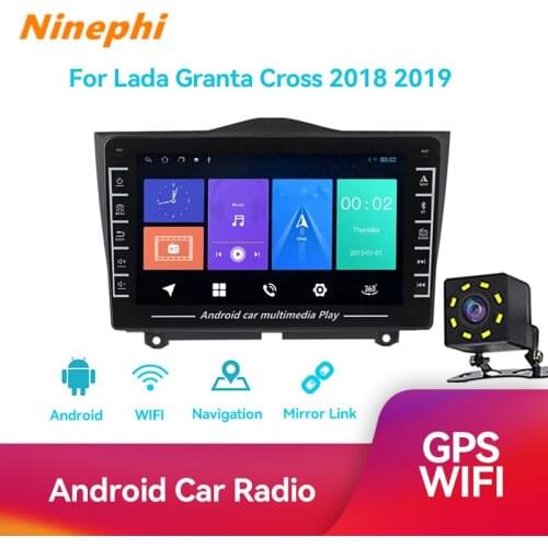 9 Inch Car Android 2 Din Audio For Lada Granta Cross 2018 2019 Rear View DVR Camera Monitor Stereo Touch Screen Auto Multimedia