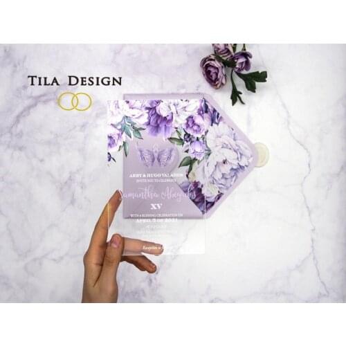 Wedding invitations faire part de mariage wedding card invitations mariage deco invitaciones boda acrylic invitations business