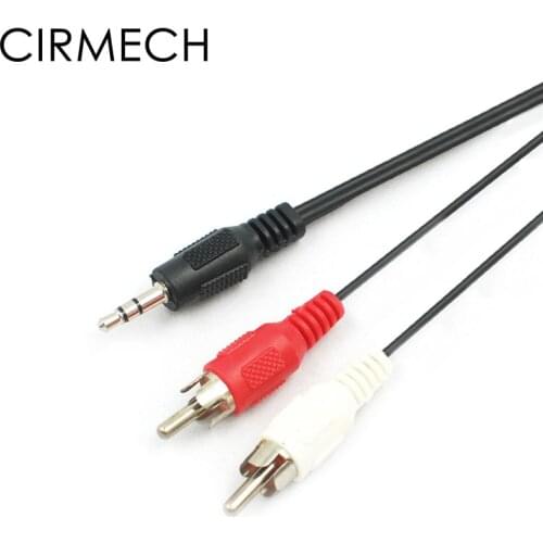 CIRMECH 3.5mm to 2 RCA Audio Cable RCA Jack Cable 2 RCA male to 3.5 male Aux Cable for Home Theater DVD Amplifiers Smartphone