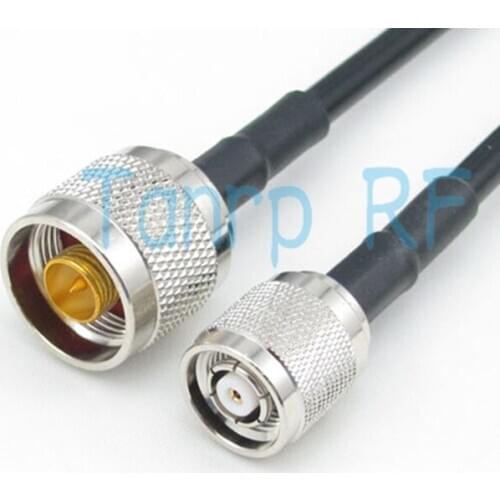 Free Shipping! 20INCH RP TNC male plug to N male plug RF connector Pigtail coaxial jumper cable RG58 extension cable 50CM