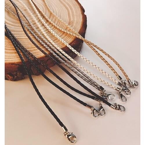 Handmade Rope Mask Chain Glasses Chain for Women Lanyard PU Leather Hanging Neck Eyeglasses Hold Straps Cords Wholesale