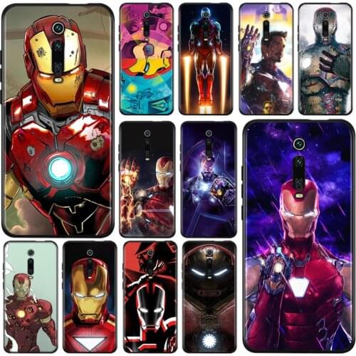 Marvel Iron Man For Xiaomi Redmi 9T 9I 9AT 9A 9C 9 8A 8 7A 7 6A 6 5A 5 4X PRO Prime Plus Black Soft Phone Case