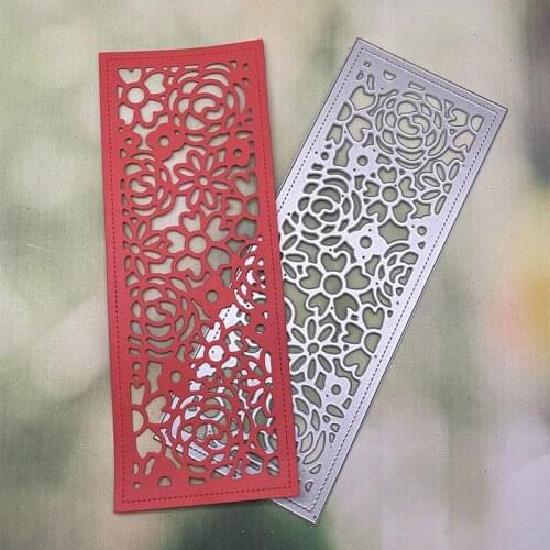 Flower rectangular frame Metal Cutting Dies Stencils For DIY Scrapbooking Decorative Embossing Handcraft Die Cutting Template