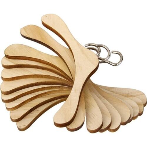 10pcs Mini Wooden Clothes Hanger Doll Accessory Doll Clothes Coat Dress Drying Racks Organizer For Kids Craft Projects