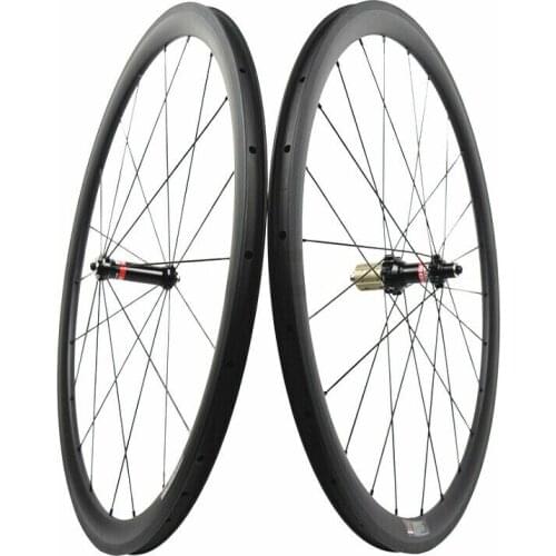 Stock Clearance Road Carbon Wheels 700c Bicycle Wheelset Clincher Novatec AS511 FS522 Hub pillar aero Spokes road bike wheelset