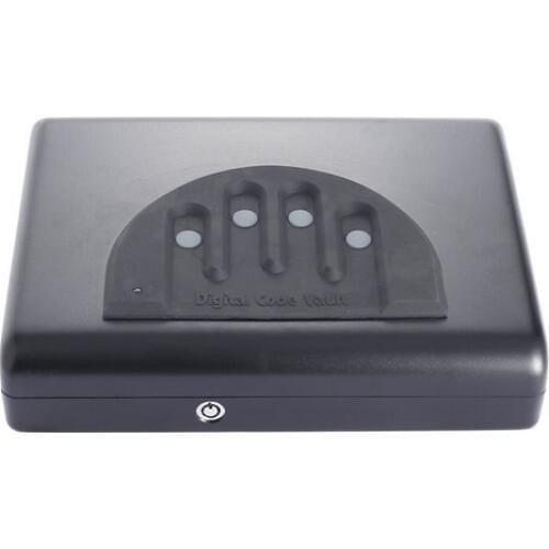 Mini Electronic Key Password Car Security Storage Box Gun Safe Pistol Safe Cash Jewelry Organizer With Anti-theft Wire Rope