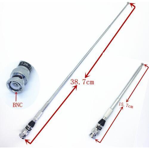 KINNOTA Stainless steel telescope VHF 136-174MHZ antenna BNC for Icom IC-V8/V82/V85,for Kenwood TK208 etc wlakie talkie