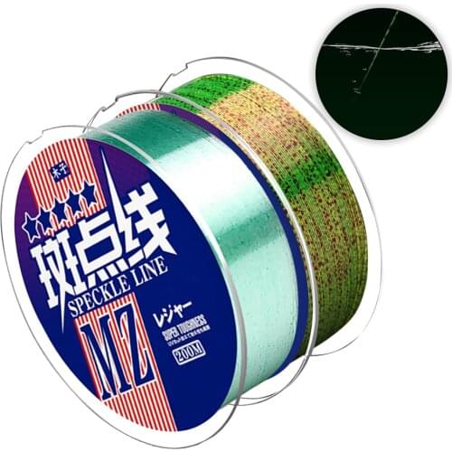 KoKossi 200m Invisible Spotted Fishing Line Nylon Super Strong Thread Speckle Line Fly Carp Fishing Accessories Tackle Tools