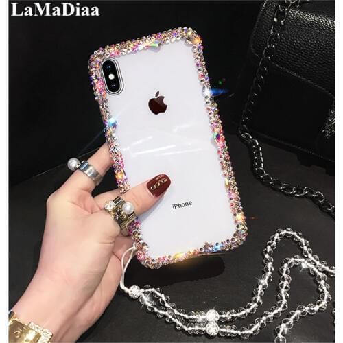 LaMaDiaa Bling Lovely Crystal Diamonds Rhinestone 3D Stones Phone Case Cover For Xiaomi mi 5S 6 8 Lite 9 SE 5X 6X A2 MAX2 MAX3