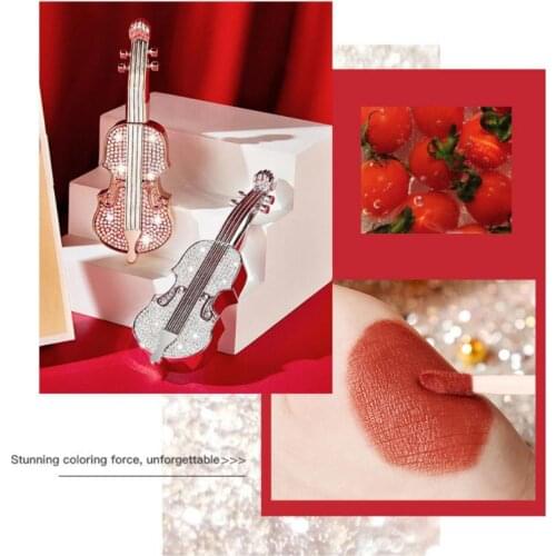 Violin Soft Mist Velvet Air Lip Glaze Is Not Easy To Fade And Moisturizing Violin Lipstick Lip Glaze TSLM1