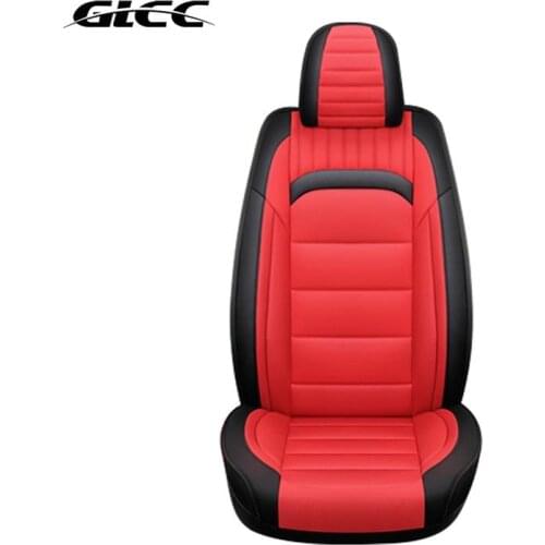 GLCC Car Seat Cover Set PU Leather Cushion Auto Interior Details Accessories Waterproof Protector Mat Universal Most 5 Seat Cars