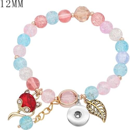 New Fashion 12mm Snap Button Bracelet DIY Jewelry KB007