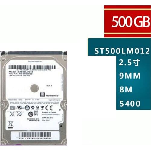 New HDD For Samsung 500GB 2.5" SATA 6 Gb/s 8MB 5400RPM 9.5MM For Internal Hard Disk For Notebook HDD For ST500LM012