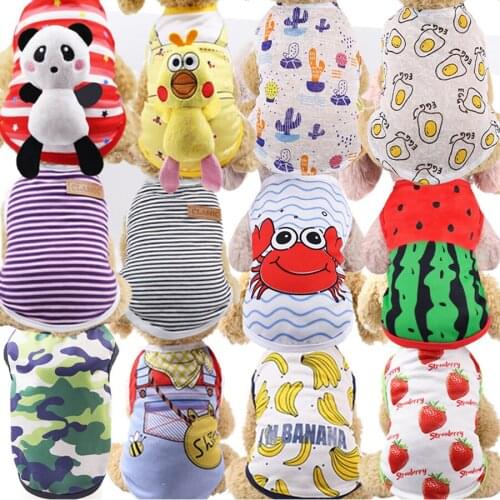 Puppy Dog Clothes T-shirt Summer Shirt Casual Vests For Small Pet Supplies Pet Vest For Small Dogs Teddy Bulldog Chihuahua shirt