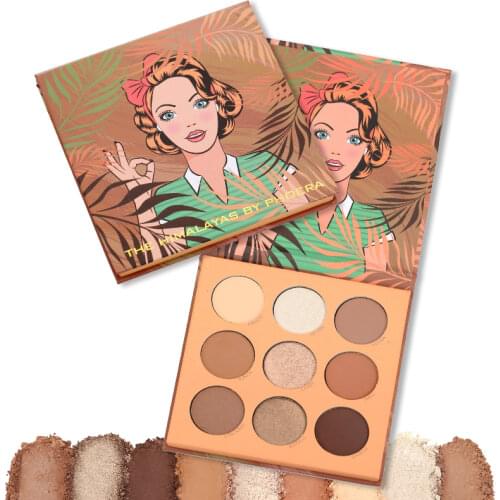 PHOERA Natural Make up Eye Shadow 9 Colors Palette Cosmetics Warm Beauty Makeup Tool Retro Eyeshadow Palette Waterproof TSLM1