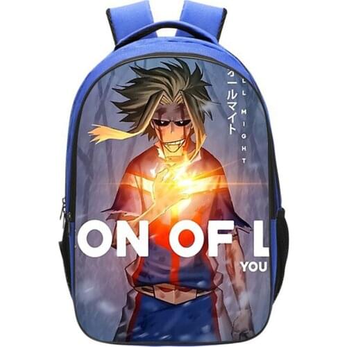 My Hero Academia Backpack Anime Lzuku Midoriya Bookbag Teens Rucksack Boy Girl Bag Fashion Cartoon Blue Bookbag Mochila