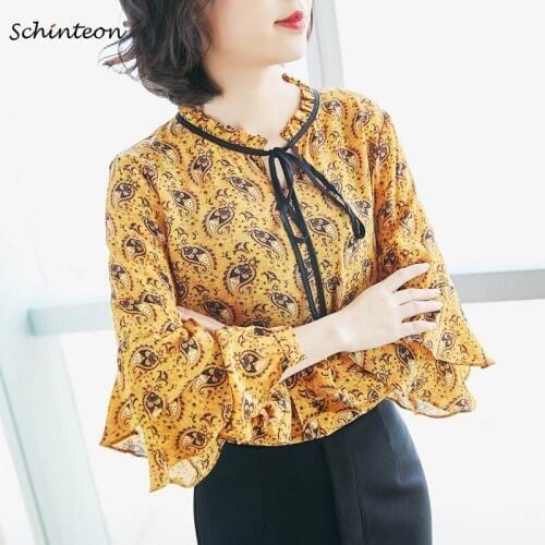 Блузки с принтом Schinteon China At AliExpress