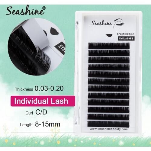 Seashine Korea Russia Volume Soft Natural Individual Mink False Eyelashes Lashes Extension