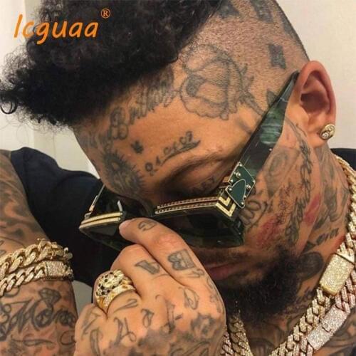 Shield Square Sunglasses Mens 2019 Luxury Designer Sun Glasses Female Brand Designe Gradient Color Eyeglasses Oculos UV400