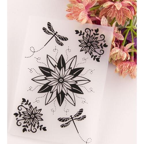 Dragonfly flower DIY Plastic Embossing Folders for DIY Scrapbooking Paper Craft/Card Making Decoration Supplies