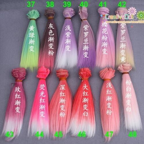 Free shipping 15cm wholesales Straight Hair DIY Hair/wigs For BJD for monster high for barbie dolls