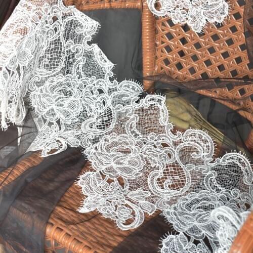 Embroidery lace dress French lace wedding dress childrens dress curtain hollow dress DIY accessories handmade
