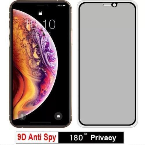 50pcs 9D Full Covered Privacy Tempered glass For iphone 13/12 pro MAX/11 Pro/678 plus/XS MAX/XR Full Glue Spy Screen Protector