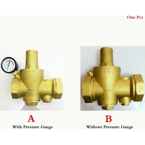 1/2 Inch - 2 Inch Brass Pressure Reducing Valve with Filter for Water Purifier Water Heater Tap Water Pressure Maintaining Valve