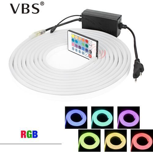 1m/5m/10m/15m/20m Flexible Neon Light Led Strip 220V With EU Plug Power Supply Waterproof IP68 Outdoor Indoor Decor Lighting