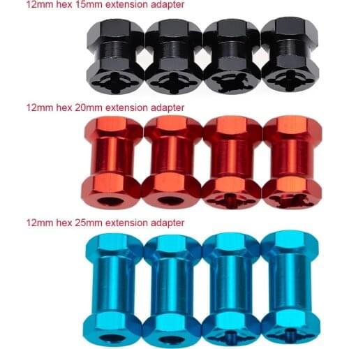 12mm Metall Hub Extender Erweiterung Adapter Stick CVD Rad Basis Breit 15mm/20mm/25mm für RC Crawler Skala D90 AX10 CC01 SCX10 F
