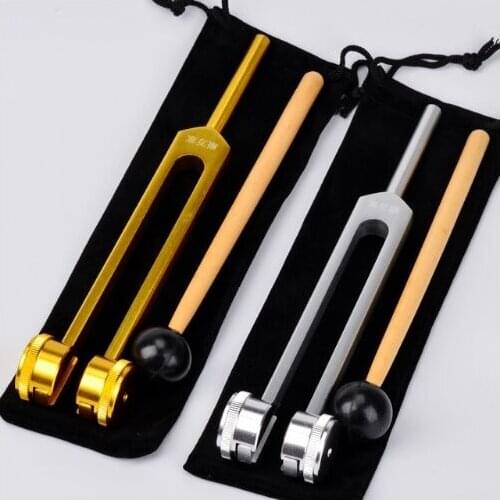 128Hz Frequency Neural tuning mining ear Tuners testing fork aluminum test Equipment Mallet Striking Hammer gold free shipping