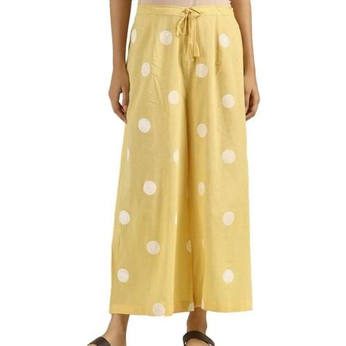 2021 Summer Women Wide Leg Pants Dot Printing Straight Elastic Waist Plus Size Bottoms Casual pantalones de mujer брюки женские