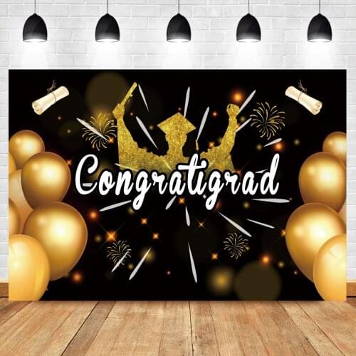 2021 Congratulations To The Graduation Graduation Ceremony Party Gold Doctor Photography Background Photo Backdrop Photo Studio