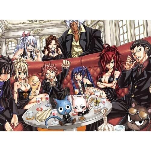 DIY Diamond Wall Painting Fairy Tail Sticker Picture 5D Japanese Anime Full Square Drill Cross Stitch Home Decoration Embroidery