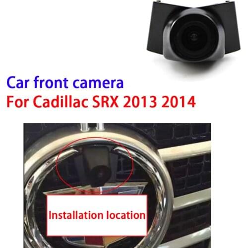 Car Front View Parking LOGO Camera Night Vision Positive Waterproof For Cadillac SRX 2013 2014 HD high quality Front camera