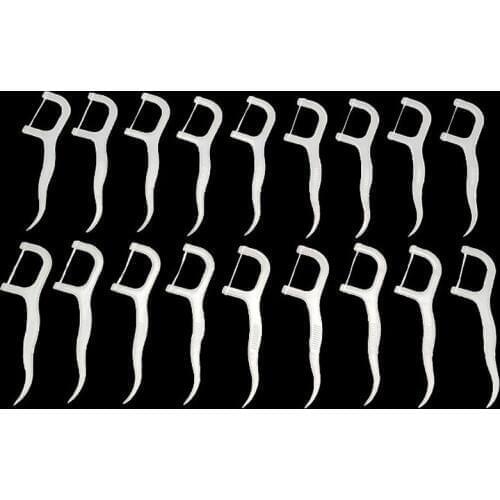 Free Shipping 100pcs Plastic Dental Floss Stick Nylon Wire Portable Teeth Care Cleaner Tooth Cleaning Tools Set For Oral Hygiene