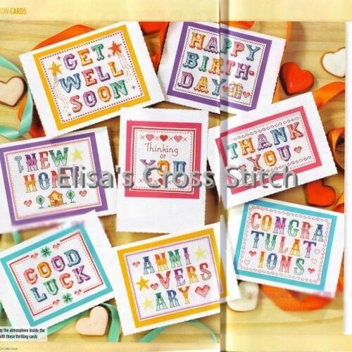 CD236 14ct DIY Invitation Greeting Card Special Popular Full Set CrossStitch Greeting Card Cake Birthday Christmas Gift For You